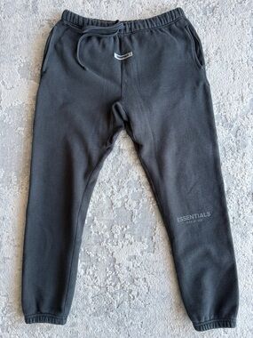Essentials Black Logo Joggers